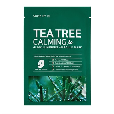 Ампульная тканевая маска для лица с экстрактом чайного дерева SOME BY MI TEA TREE CALMING GLOW LUMINOUS AMPOULE MASK