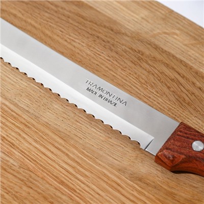 Нож кухонный для хлеба Dynamic, лезвие 20 см, с деревянной ручкой