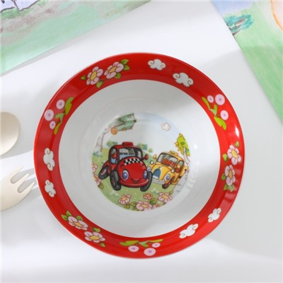 Набор детской посуды Доляна «Такси», 3 предмета: кружка 230 мл, миска 400 мл, тарелка d=18 см
