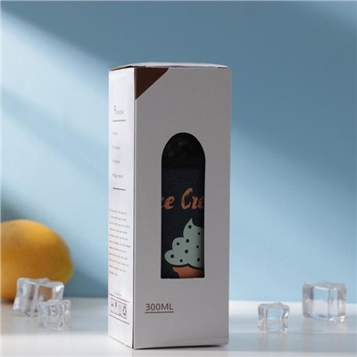 Бутылка для воды стеклянная в чехле «Лето», 300 мл, h=17,5 см, рисунок МИКС