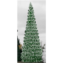Сосна искусственная Green trees «Евро-2», с белыми кончиками, цвет зелёный, 5 м
