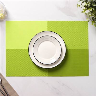 Набор салфеток сервировочных на стол Доляна «Настроение», 4 шт, 45×30 см, цвет зелёный