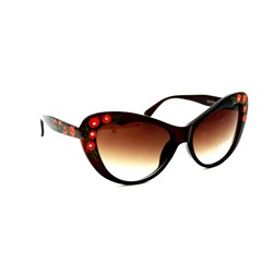 Распродажа солнцезащитные очки Aras 1623 с2 цветок коричневый