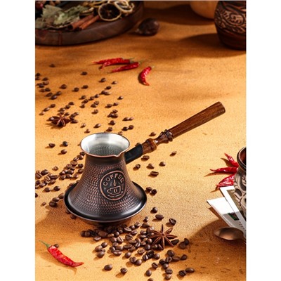 Турка для кофе "Армянская джезва", для индукционных плит, медная, 400 мл