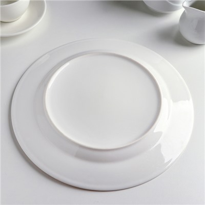 Набор для торта фарфоровый «Марбл», 8 предметов: тарелка d=27 см, 6 тарелок d=19 см, лопатка