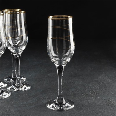 Набор бокалов для шампанского «Боярский», 6 шт, 200 мл, стекло