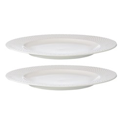 Набор тарелок, с фактурным рисунком, цвет белый, 27 см