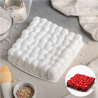 Форма для муссовых десертов и выпечки Доляна «Пузыри», 18,5×4,5 см, силикон, цвет белый