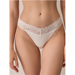 Трусы CONTE LACE WAIST LBR 2482 Трусы «бразилиана» из хлопка с кружевом женские