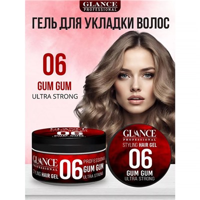GLANCE Professional Гель для укладки волос GUM GUM ULTRA STRONG №06 - 300 ml