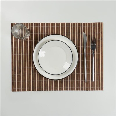 Салфетка сервировочная на стол «Соломка коричневая», 45×30 см