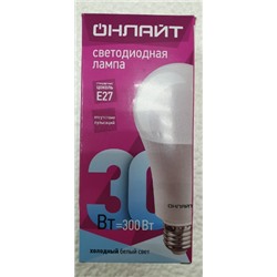 [33122] Лампа светодиодная ОНЛАЙТ OLL-A70-30Вт-230-4K(4000 холодный)-E27 /61971/