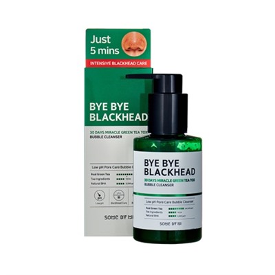 SOME BY MI BYE BYE BLACKHEAD 30 DAYS MIRACLE GREEN TEA TOX BUBBLE CLEANSER Пузырьковая маска-пенка от черных точек