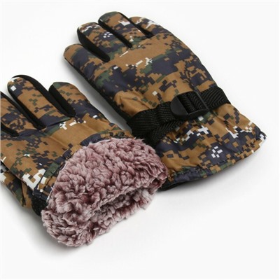 Перчатки зимние мужские MINAKU "Хаки"