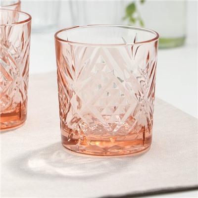 Набор низких стаканов «Зальцбург», 300 мл, 4 шт, цвет розовый