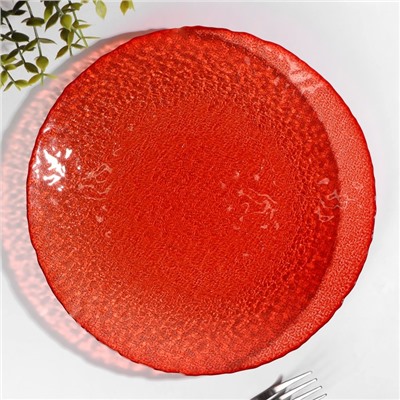 Тарелка «Энжой Рэд», d=24 см, цвет красный