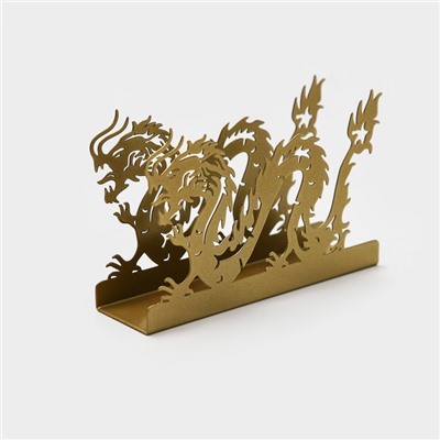 Салфетница «Дракон», 14×4×9 см, цвет золотой