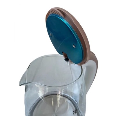 Чайник стеклянный электрический 1,8 л 1,8 кВт led подсветка коричневый Maxtronic (1/12)