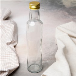Бутыль стеклянная для соусов и масла с металлической крышкой «Феб», 280 мл, 5×23 см
