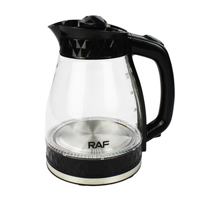 Чайник стеклянный электрический 2 л 2 кВт подсветка черный R.7908 Raf (1/12)