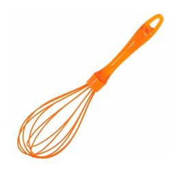 Венчик силикон 26 см пласт ручка оранжевый AS-W02 Mallony (1/72)