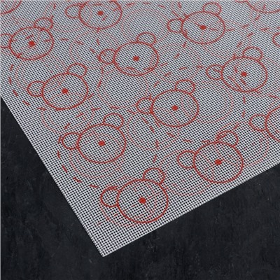 Силиконовый коврик для макаронс армированный «Ушки», 42×29,5 см