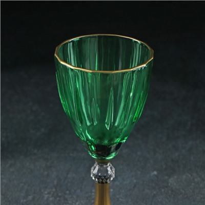 Набор бокалов стеклянных Magistro «Триумф», 280 мл, 8,9×18,5 см, 6 шт, цвет изумруд