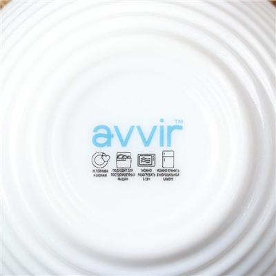 Миска Avvir Carve, 430 мл, d=13 см, стеклокерамика, цвет белый