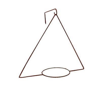 Держатель для кашпо, d = 17,5 см, с кронштейном, коричневый