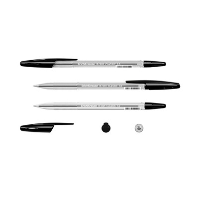 Ручка шариковая Erich Krause R-301 Classic Stick, узел 1.0 мм, чернила чёрные, длина линии письма 2000 метров, штрихкод на ручке