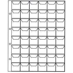 Лист для монет на 48 ячеек, формат OPTIMA (с клапанами)