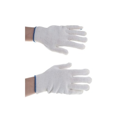 Перчатки, х/б, вязка класс 10, с ПВХ покрытием, усиленные, белые, «Волна»