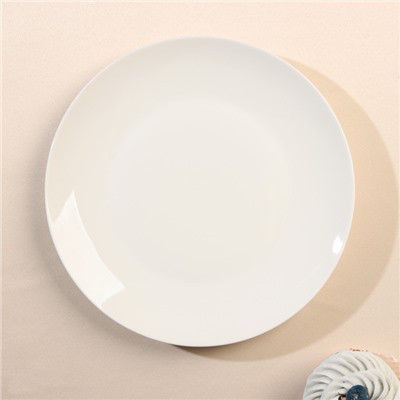 Тарелка обеденная «Nova», d=20 см, белая, фарфор