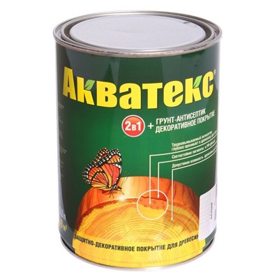 Грунт-антисептик "Акватекс", белый, 0,8 л