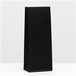 Пакет бумажный фасовочный, чёрный, 10 х 26 х 7 см