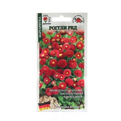 Семена цветов Маргаритка "Роггли Ред", 10 шт