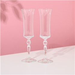 Набор бокалов для шампанского «Грация», 2 шт, 190 мл, хрустальное стекло