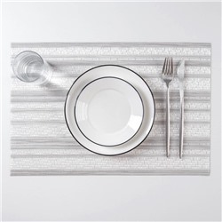 Салфетка сервировочная на стол «Мия», 45×30 см, цвет серый
