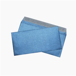 Набор конвертов E65 110 х 220 мм, дизайнерская бумага COCKTAIL, отрывная лента, 120 г/м, металлик тёмно-синий, 5 штук