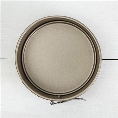Форма для выпечки «Рэнди. Круг», 12,7×5 см, съёмное дно, антипригарное покрытие, цвет бронзовый
