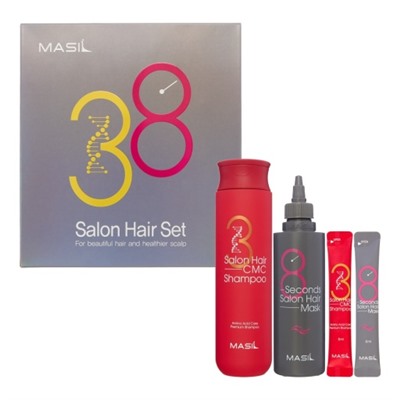 MASIL 38 SECONDS SALON HAIR SET Набор: Восстанавливающий шампунь для волос с аминокислотами, Маска для быстрого восстановления волос