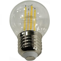 Лампа светодиодная Е27  7Вт 3000К FIL G45 (10/100) Smartbuy