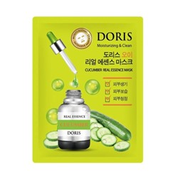 Тканевая маска для лица с экстрактом огурца DORIS CUCUMBER REAL ESSENCE MASK