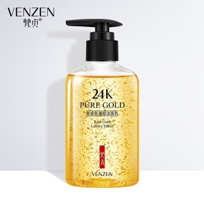 Глубоко очищающий гель для умывания VENZEN Pure Gold 24K, 200гр