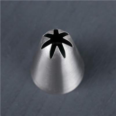 Насадка кондитерская «Закрытая звезда», d=3 см, выход 0,6 см, нержавеющая сталь