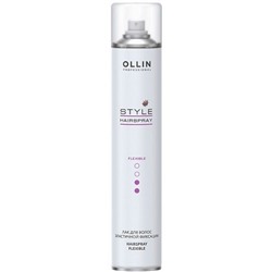 Лак для волос эластичной фиксации Style OLLIN 450 мл