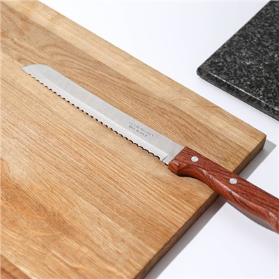 Нож кухонный для хлеба Dynamic, лезвие 20 см, с деревянной ручкой