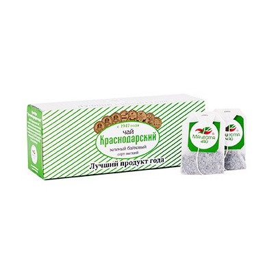 Краснодарский чай зеленый классический «Отборный» 25 пакетиков