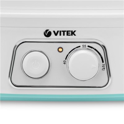 Сушилка для овощей и фруктов Vitek VT-5053, 250 Вт, 5 ярусов, бело-голубая