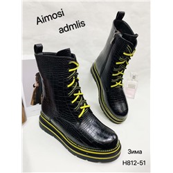 Женские ботинки Н812-51 черно-желтые